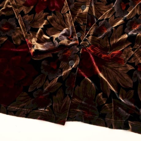 Flower Pattern Velour Shirt