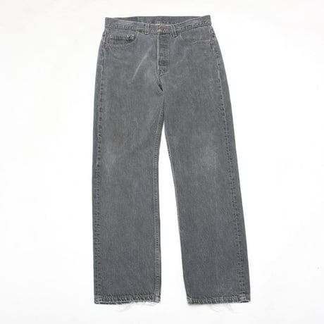 90s Levi's 501 "Yarn-dyed" Black Denim Pants