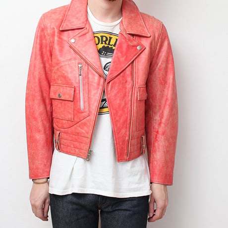 ライダース オレンジ レザージャケット Vintage Leather Jacket