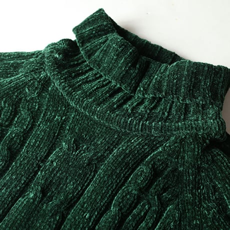 Velvet Turtle Neck Sweater