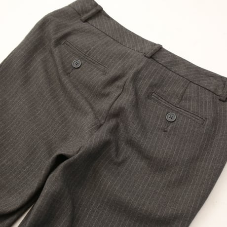 Stripe Pattern Flared Slacks