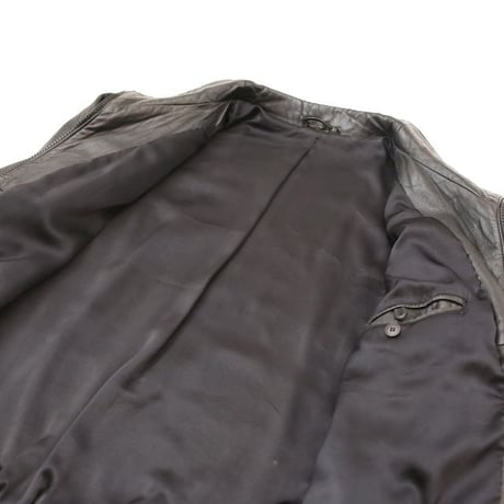 Black Lamb Leather Jacket Loose Silhouette