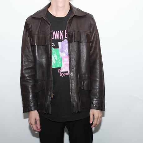 Vintage Fringe Leather Jacket