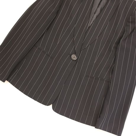 Black Stripe Single Breasted Set Up