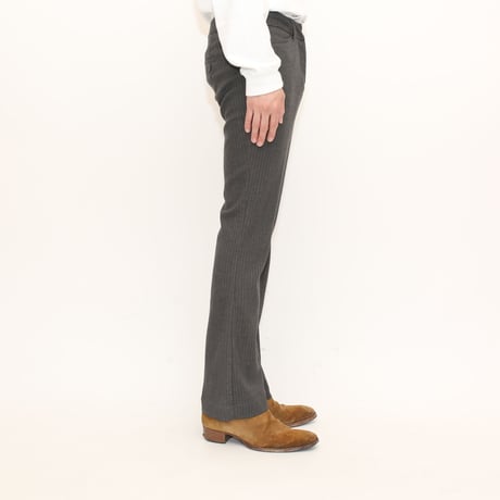Stripe Pattern Flared Slacks