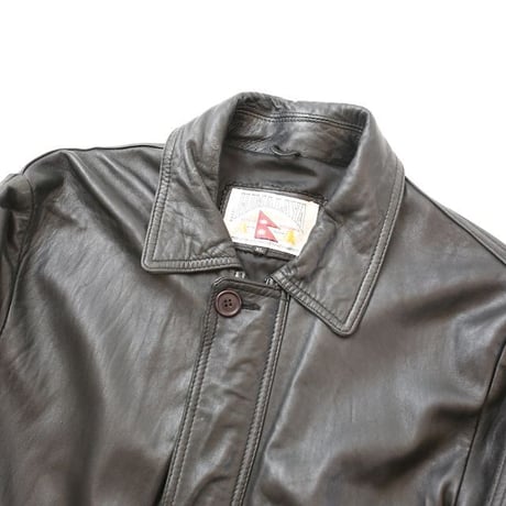 Black Leather Coat Loose Silhouette