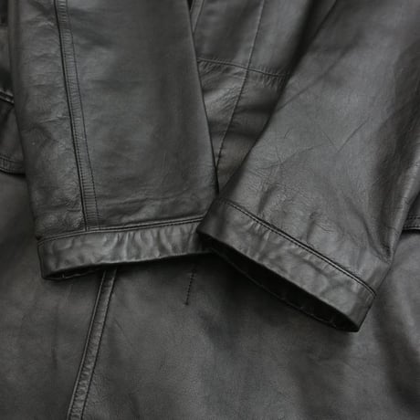 DKNY Black Leather Coat