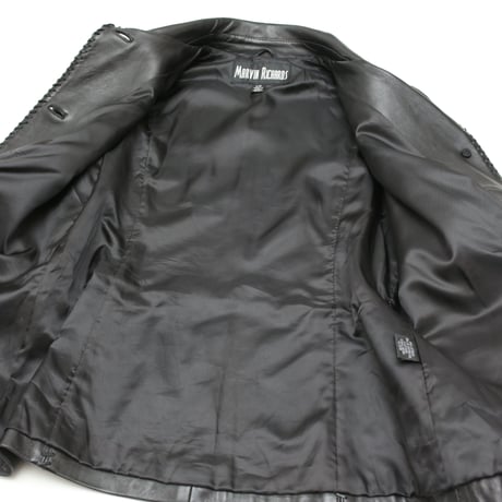 Braided Black Leather Jacket
