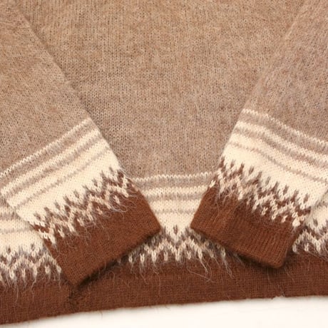 Nordic Pattern Alpaca Knit Sweater