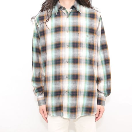 Ombre Plaid Cotton Shirt MADE IN CANADA