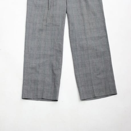 Linen × Cotton  2Tuc Plaid Slacks