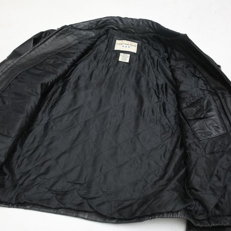 Black Leather Jacket Loose Silhouette