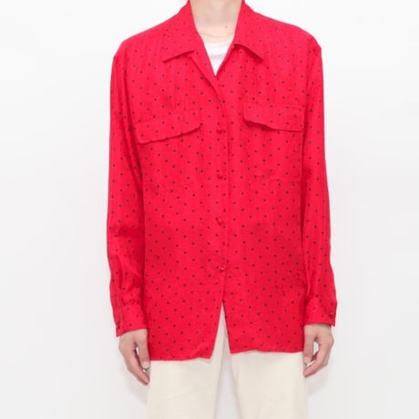 Dot Pattern Silk L/S Shirt