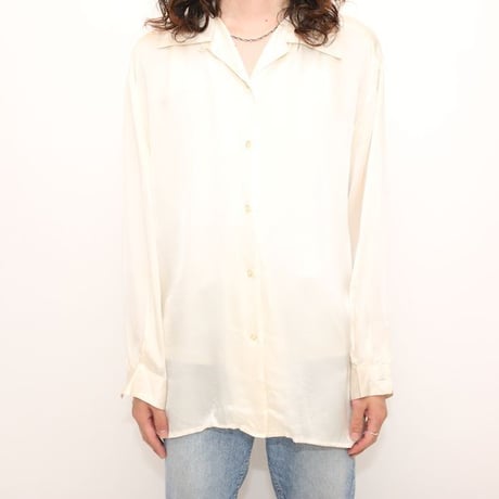 Open Collar Silk L/S Shirt