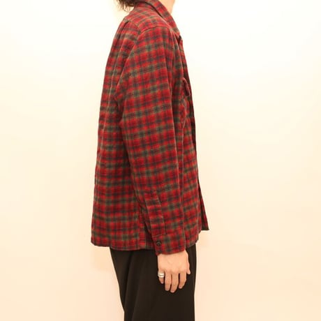 60's Pendleton Open Collar Wool Checked L/S Shirt