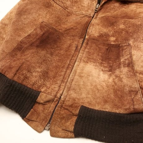 Nuback Leather Boa Jacket