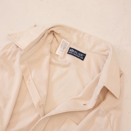 Stripe Pattern Polyester Shirt MADE IN USA