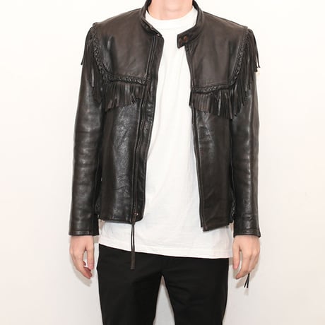 Vintage Fringe Leather Jacket