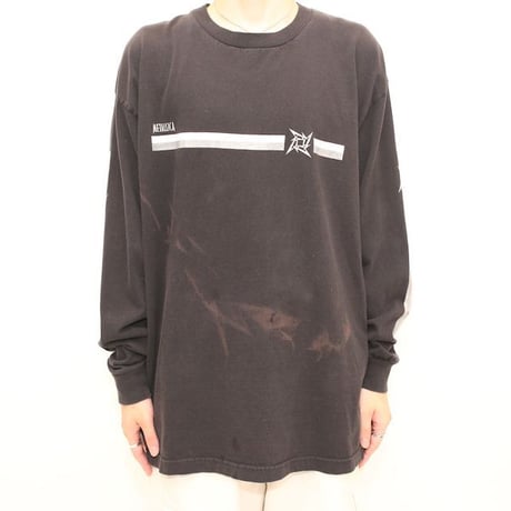 90's Metallica Ninja Star Reflector Print L/S T-Shirt