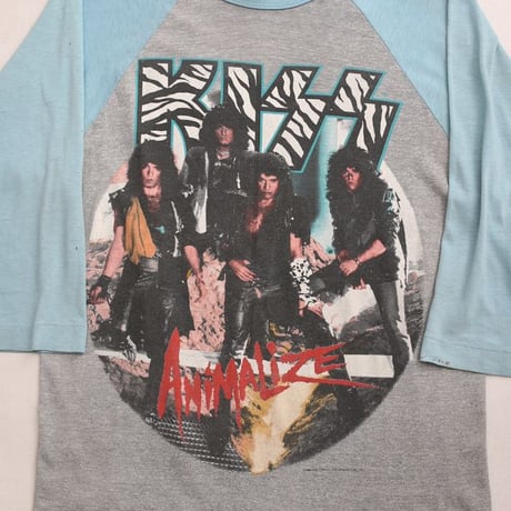 80's Kiss Tour T-Shirt Raglan Sleeves