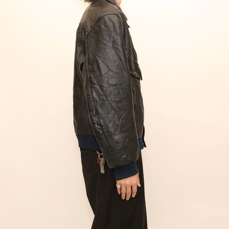 A-2 Type Black Leather Jacket