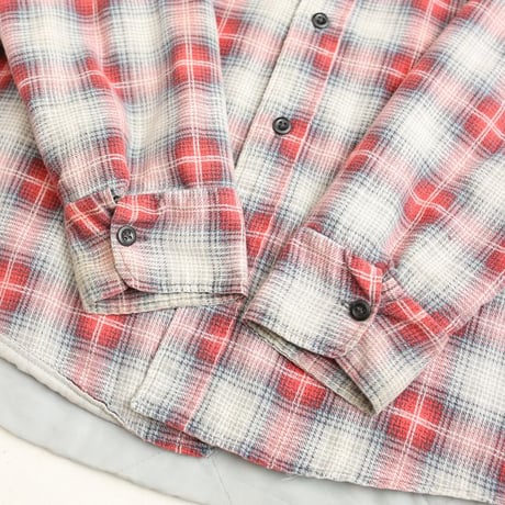 70s Ombre Plaid Quilting Lined Shirt
