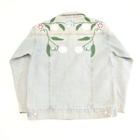 Flower Embroidery Denim Jacket