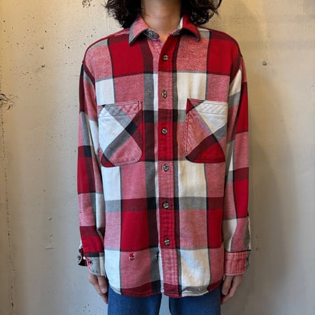 St. John's Bay × BIG MAC Cotton Heavy Flannel Shirt MADE IN PORTUGAL