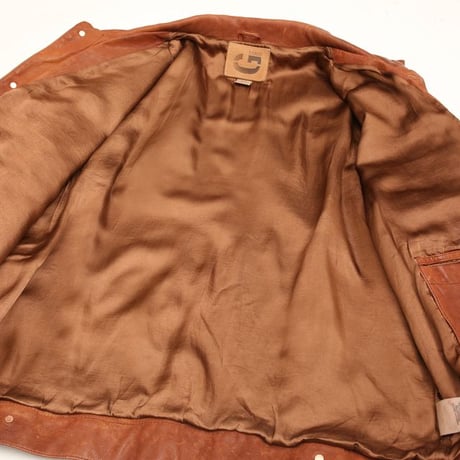 Vintage Trucker Type Leather Jacket