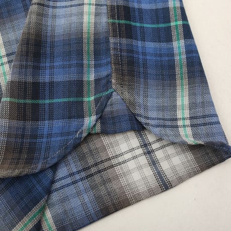 Ombre Plaid Cotton Flannel Shirt