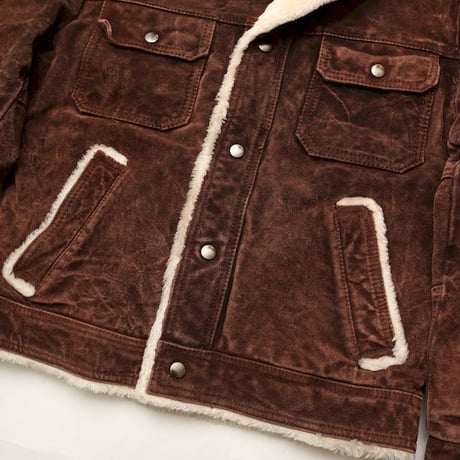 Suede Leather Boa Jacket