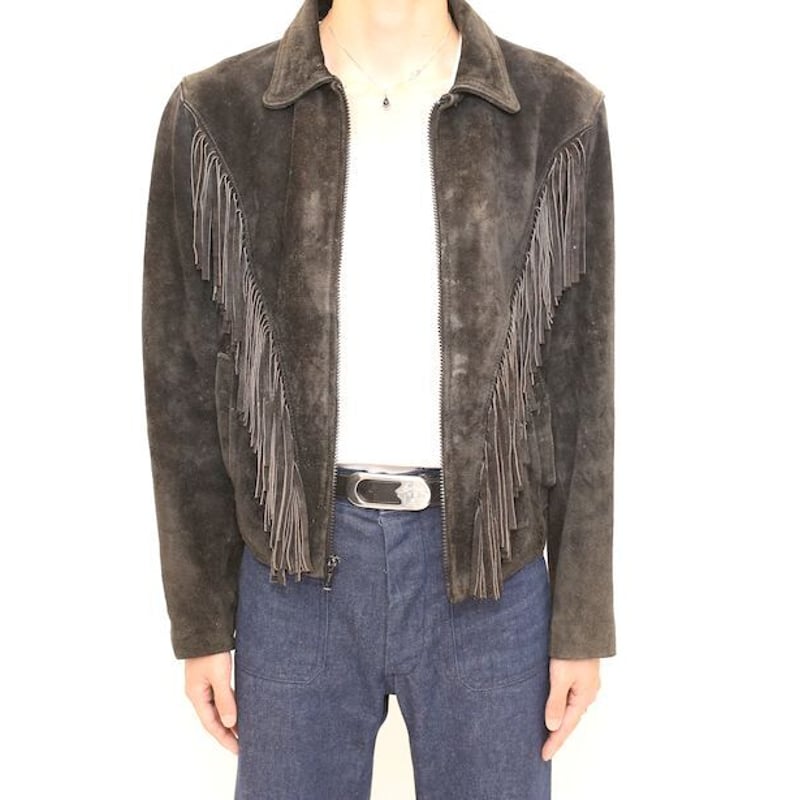Wilsons Black Suede Fringe Leather Jacket | Strato
