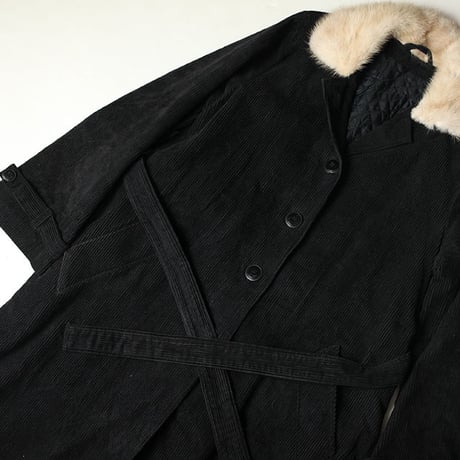 Euro Vintage Corduroy Long Coat