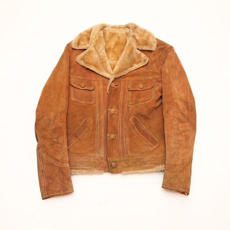 Vintage Suede Boa Jacket