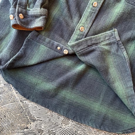 Ombre Plaid Cotton Heavy Flannel Shirt