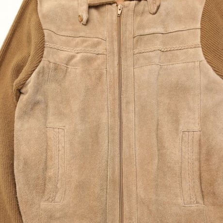 Vintage Leather×Knit Jacket