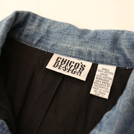 Chico's Design Embroidery Denim Jacket
