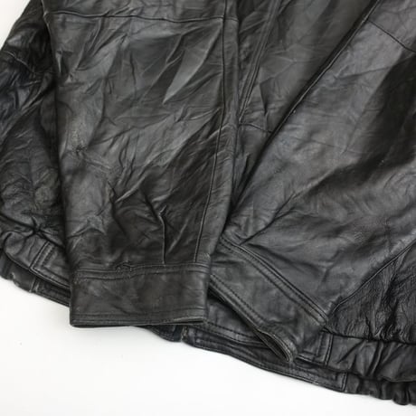 Black Leather Jacket Loose Silhouette