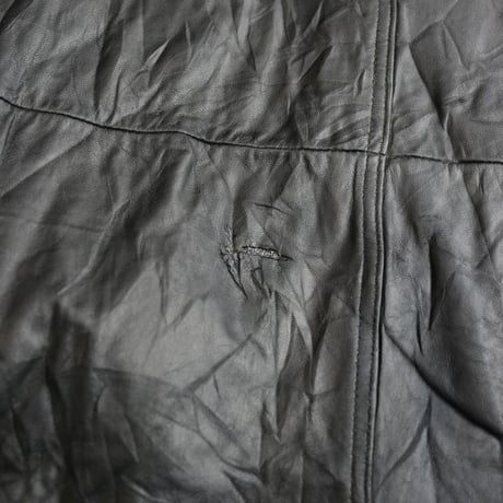 Black Leather Jacket Loose Silhouette