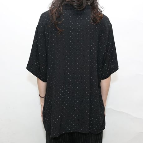 Dot Pattern Open Collar Rayon S/S Shirt
