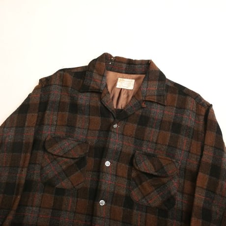 60s Towncraft Wool Plaid Loop Shirt
