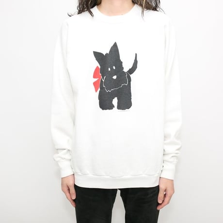 90s Sweat Shirt "Scottish Terrier" MADE IN USA