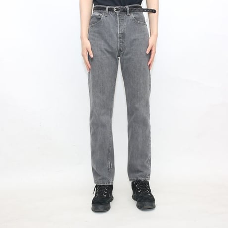 90s Levi's 501 "Yarn-dyed" Black Denim Pants