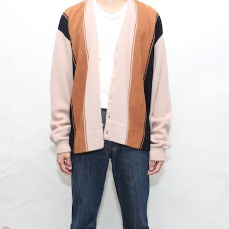 Vintage Stripe Pattern Knit Cardigan