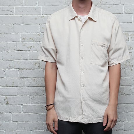 シルク 無地シャツ Silk S/S Shirt