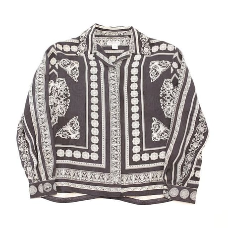 Open Collar Silk L/S Shirt