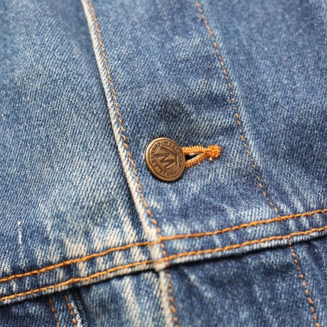 Marlboro Leather Collared Denim Jacket Loose Silhouette