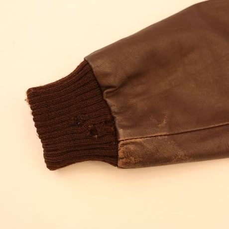 Brown Rib Leather Jacket