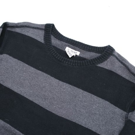 Cotton Border Kint Sweater
