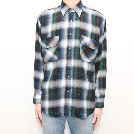 80's SAUGATUCK Plaid Acrylic Shirt